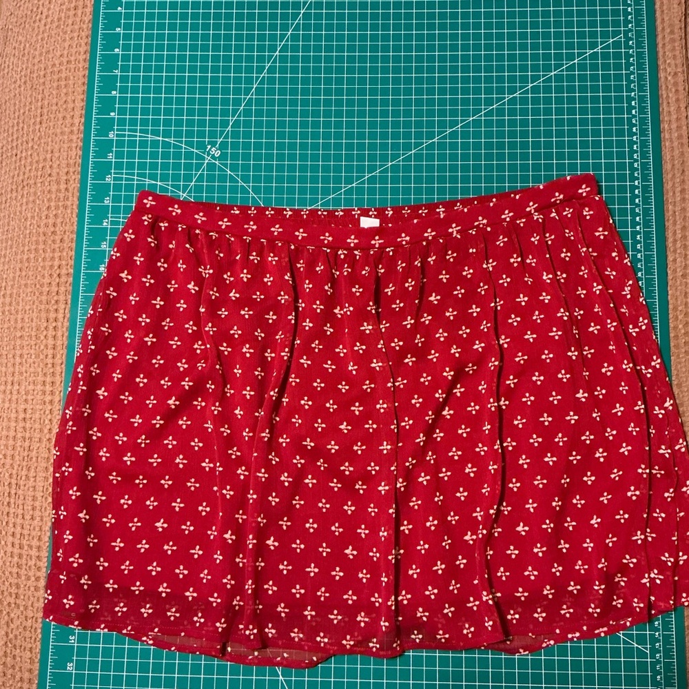 Old navy Mid rise Red Stretch Waist Skirt